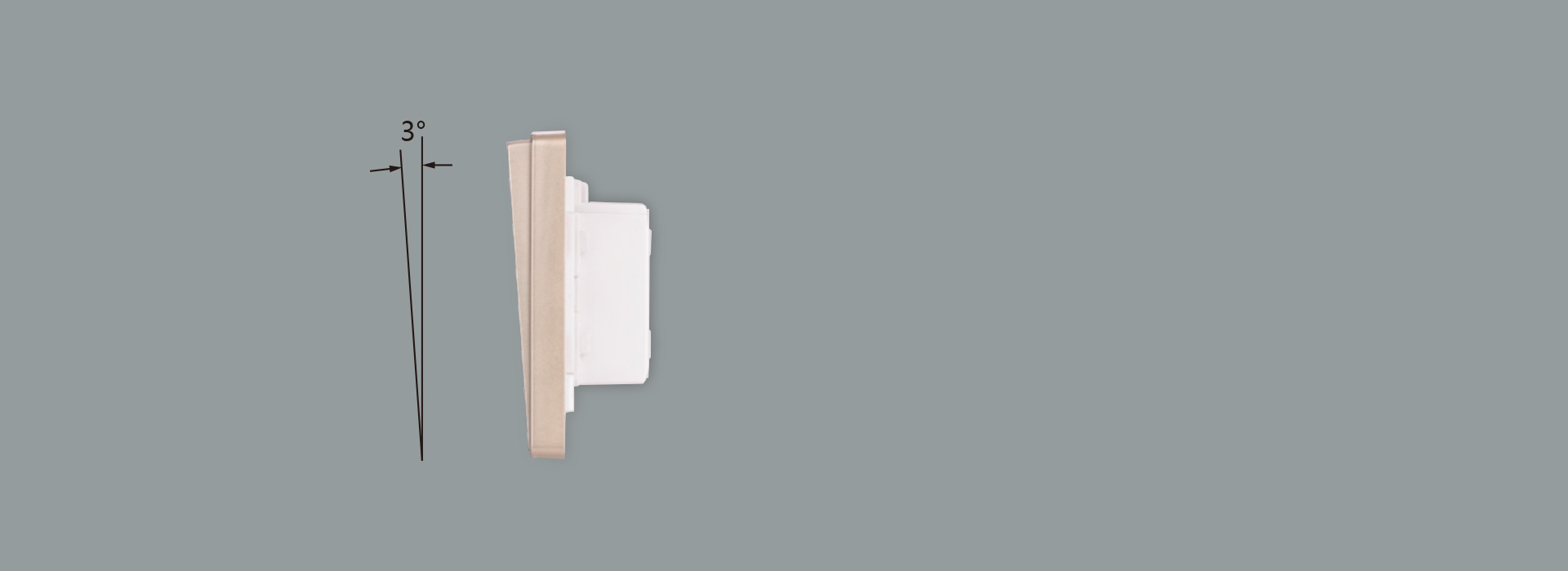 小擺角設計 輕盈自如
 開關3°小擺角，...