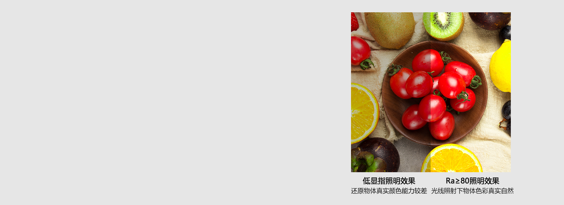 顯色真實，就像自然光
 顯色指數≥80，...