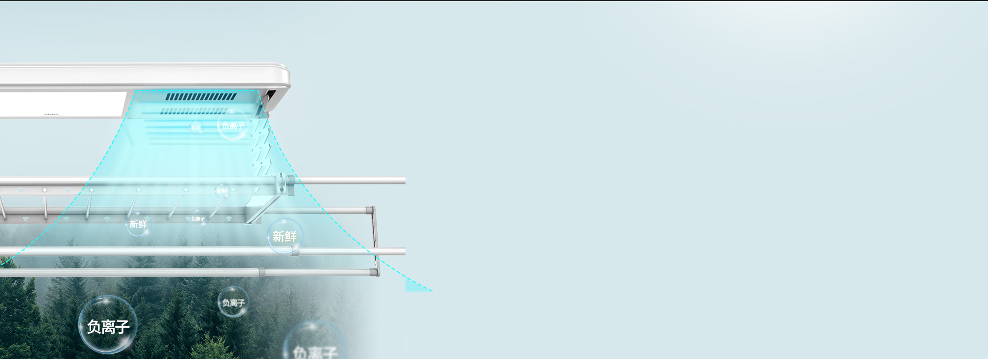 負(fù)離子凈化陽臺，呼吸清新空氣
 正泰NE...