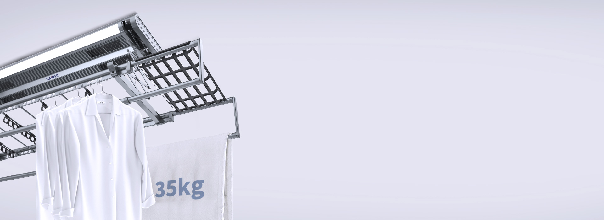 35kg強力承重，衣物放心曬
 強大承重...