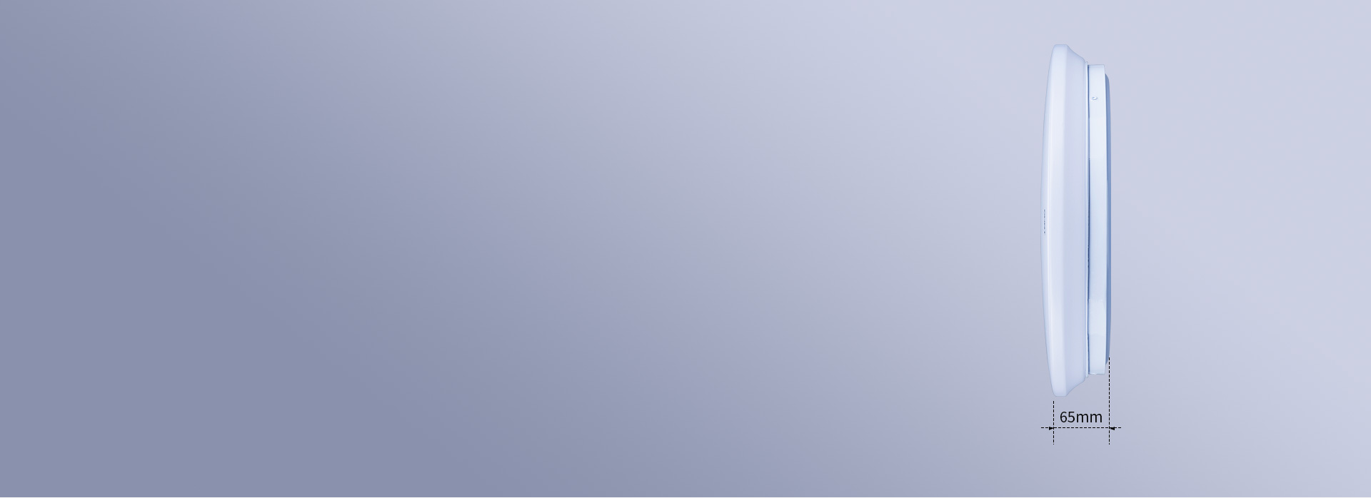 薄且輕盈，解放大空間
 整燈薄至65mm...