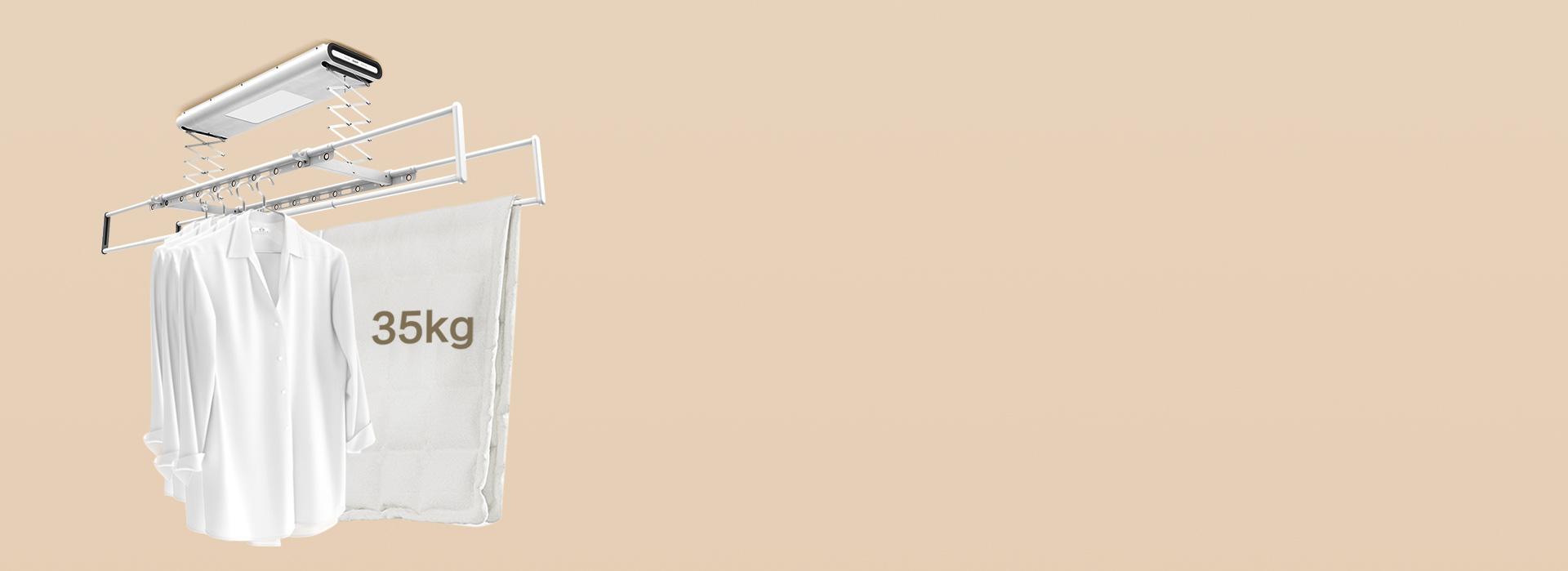 70斤強力承重，全家衣物一起曬
 強大承...