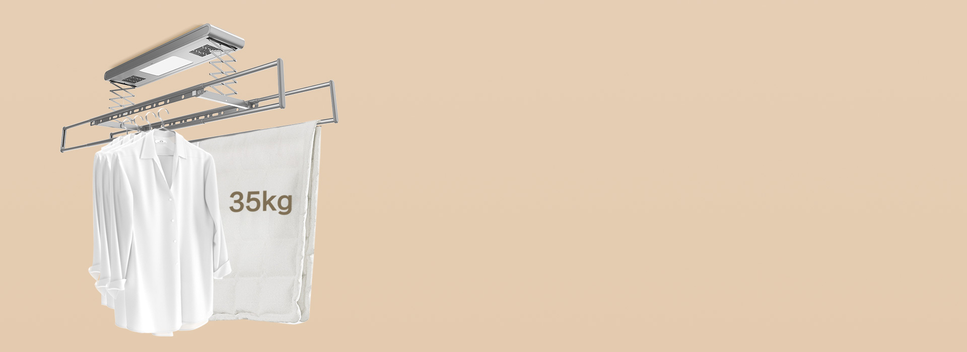 70斤強力承重，全家衣物一起曬
 強大承...