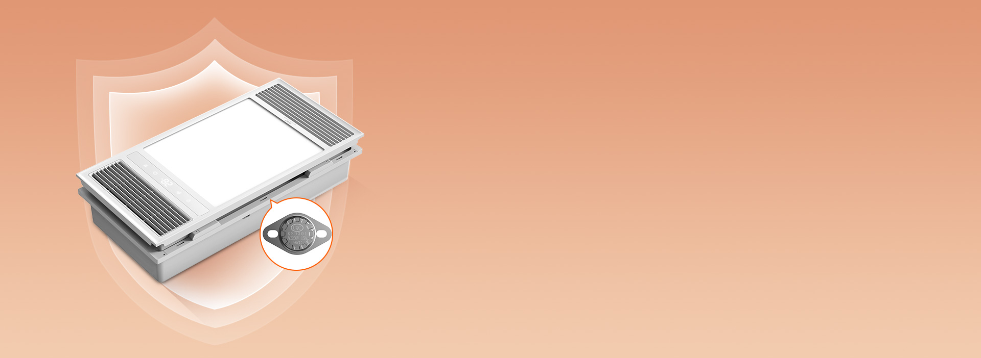 過熱保護，為安全加一道屏障
 內置95°...