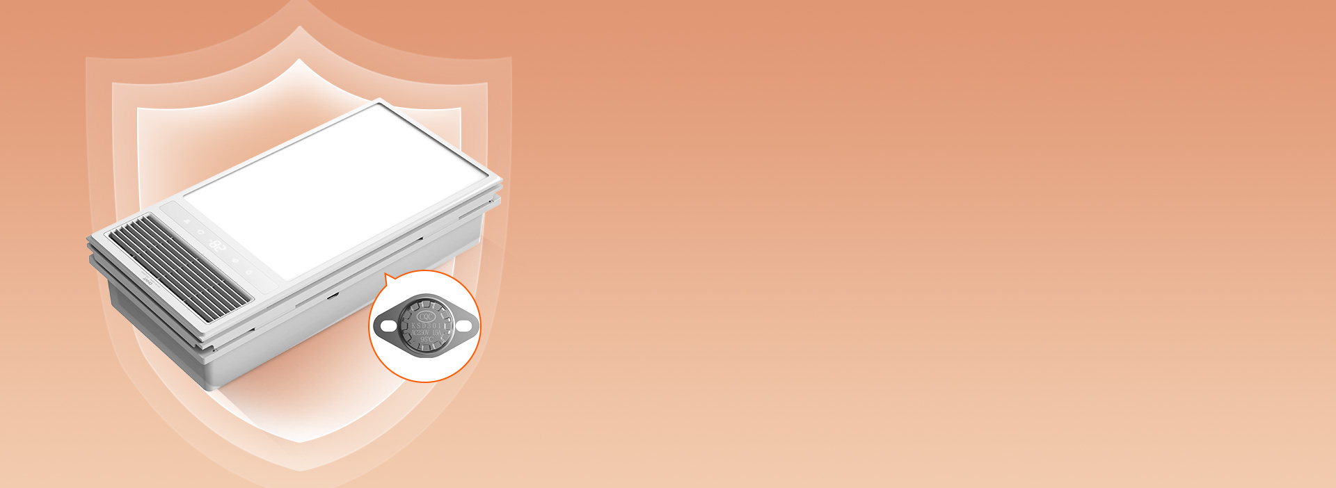 過熱保護
 內(nèi)置95℃自復(fù)位溫控器，如果...