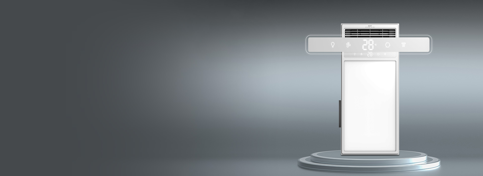 狀態(tài)一目了然
 面板自帶高清數(shù)顯，實時溫...